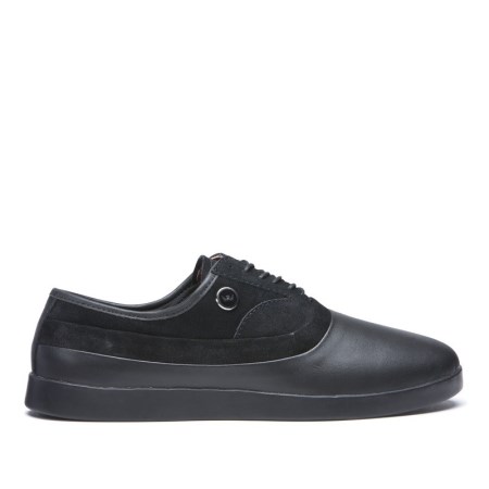 Supra Greco Mens Low Tops Shoes Black UK 76OSB